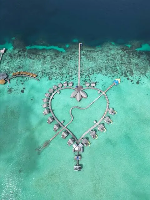 Cupid Water Bungalow — heart-shaped overwater resort, Semporna