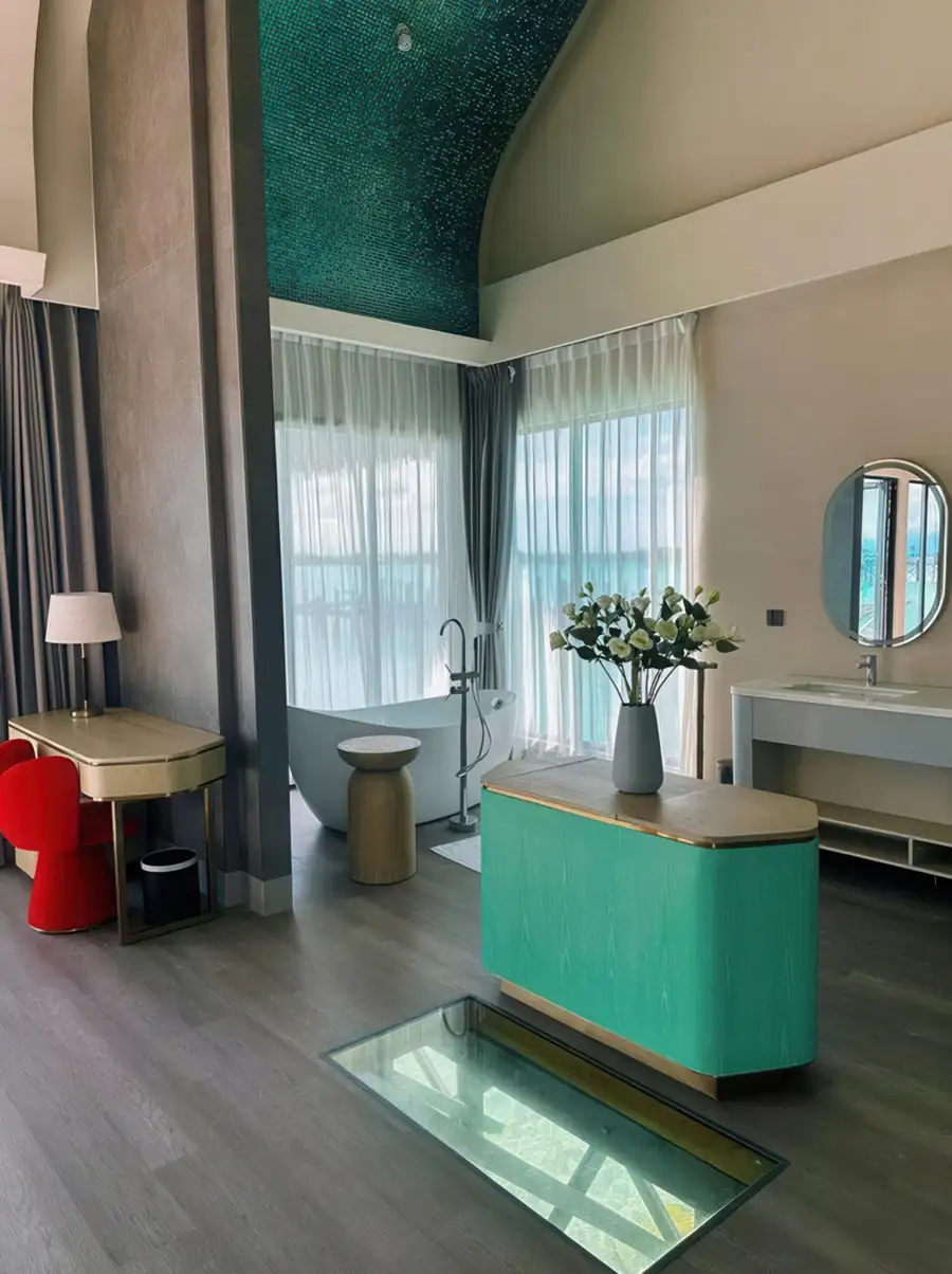 Overwater bathroom vanity